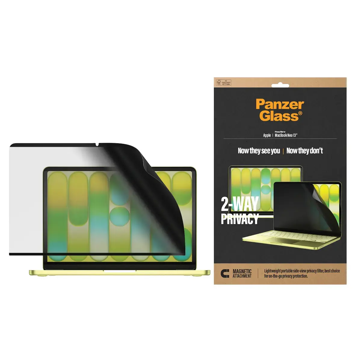 PanzerGlass magnētiskā privātuma aizsargplēve MacBook Neo 13 Photo 2