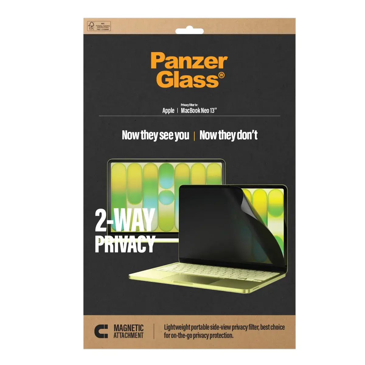 PanzerGlass magnētiskā privātuma aizsargplēve MacBook Neo 13 Photo 3
