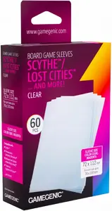 Gamegenic Board Game Sleeves for Scythe 72x112 mm Clear Matte 60 Pack