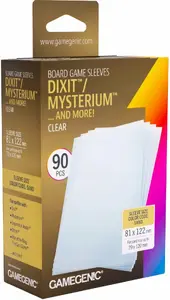 Gamegenic Board Game Sleeves for Dixit, 81x122 mm, Clear, 90 Pieces