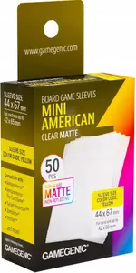 Gamegenic Mini American Board Game Sleeves 44x67 mm Clear Matte 50 Pack