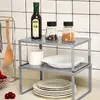 Songmics Cabinet Shelf Organizer - 2-Tier Metal Rack Photo 2