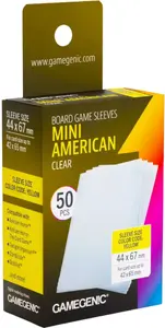 Gamegenic Mini American Board Game Sleeves 44x67 mm, Clear, 50 Pieces