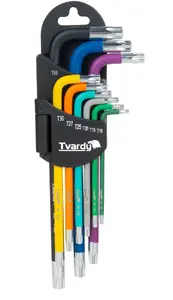Набор ключей Torx Tvardy T10-T50 9 предметов, сталь S2