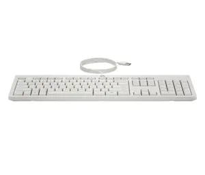 HP 225 Wired Keyboard and Mouse Combo, Full-size, USB, White