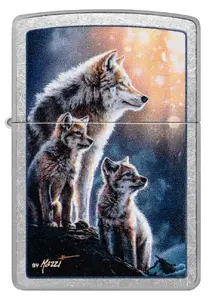 Ветрозащитная зажигалка Zippo 47106 с дизайном Mazzi Wolf