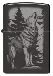 Zippo 47117 Windproof Lighter with Howling Wolf Design