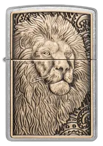 Ветрозащитная зажигалка Zippo 47171 с эмблемой льва