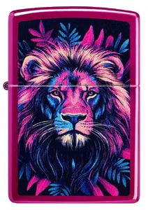 Ветрозащитная зажигалка Zippo 47212 с дизайном льва