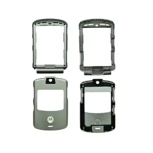 Оригинальный верхний корпус Motorola V3 из 2 частей, серебристый