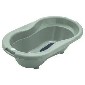 Rotho Tilo Baby Bath with Drain Plug, Light Green