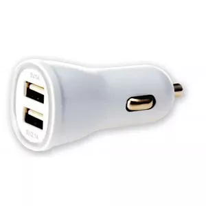 Автомобильное зарядное устройство TECHLY 305281, универсальное 12–24 В → 5 В, 2× USB 1,2 А, белое