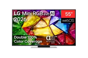 LG 55-дюймовый Mini RGB Smart телевизор 55MRGB87B6B 4K Ultra HD Плоский Wi-Fi Черный