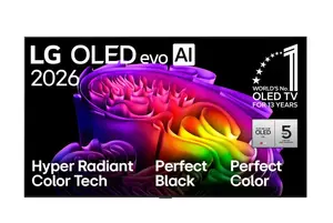 LG OLED65G61LW Smart TV with 65-inch 4K Ultra HD OLED Flat Screen, Wi-Fi and Black Finish