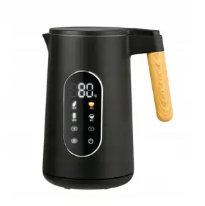 Kamille 1714 stikla elektriskā tējkanna, 1.7 l, 2200 W, melna