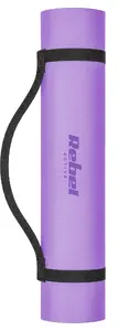 Rebel Active Mata gimnastyczna do ćwiczeń joga, pilates, fitness, 183x61cm, grubość 4mm, materiał TPE, fioletowa, REBEL ACTIVE