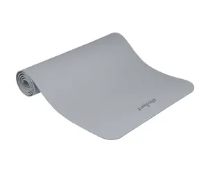 Rebel Active Mata gimnastyczna do ćwiczeń joga, pilates, fitness, 183x61cm, grubość 4mm, materiał TPE, szara, REBEL ACTIVE