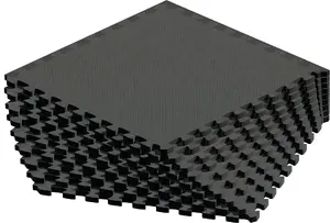 Rebel Active Mata ochronna pod sprzęt fitness i do ćwiczeń na siłowni, puzzle 60x60cm, zestaw 9 szt., 180x180cm, REBEL ACTIVE
