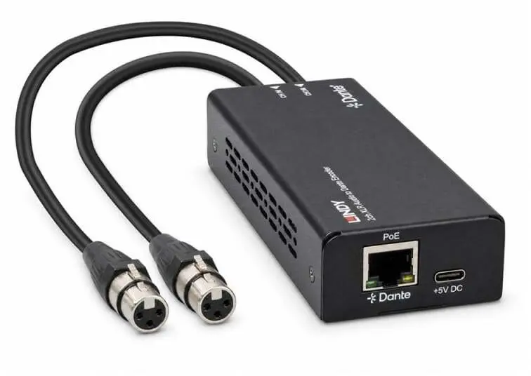 Lindy 70618 2-Channel XLR to Dante Audio Converter Photo 6