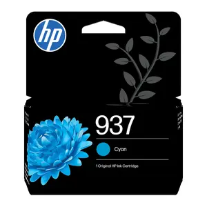Оригинальный струйный картридж HP 937, голубой, стандартный ресурс, 800 страниц