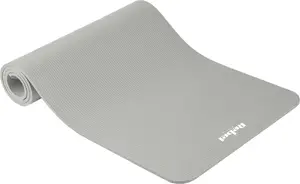 Rebel Active Mata gimnastyczna do ćwiczeń joga, pilates, fitness, 183x61cm, grubość 1cm, materiał NBR, szara, REBEL ACTIVE