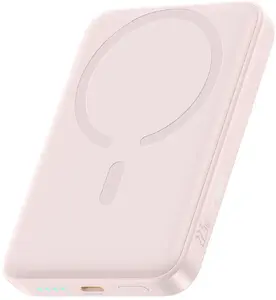 Powerbank Baseus Indukcyjny 10000mAh 22.5W MagSafe z kablem USB-C 20V/3A 0.3m - różowy Powerbank indukcyjny 10000mAh 22.5W EnerFill FM11 Ultra-Mini MagSafe z kablem USB-C - różowy (6932172691622)