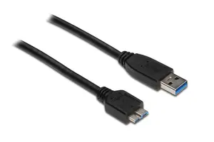 Alcasa USB 3.0 A/USB 3.0 Micro B, 0.2m USB cable USB 3.2 Gen 1 (3.1 Gen 1) USB A Micro-USB B Black