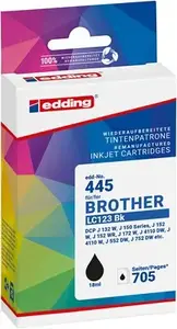 Saderīga tintes kasetne Edding EDD-445 priekš Brother, melna, 18 ml