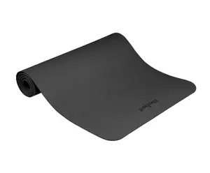 Rebel Active Mata gimnastyczna do ćwiczeń joga, pilates, fitness, 183x61cm, grubość 4mm, materiał TPE, czarna, REBEL ACTIVE