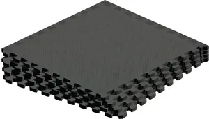 Rebel Active Mata ochronna pod sprzęt fitness i do ćwiczeń na siłowni, puzzle 60x60cm, zestaw 4 szt., 120x120cm, REBEL ACTIVE