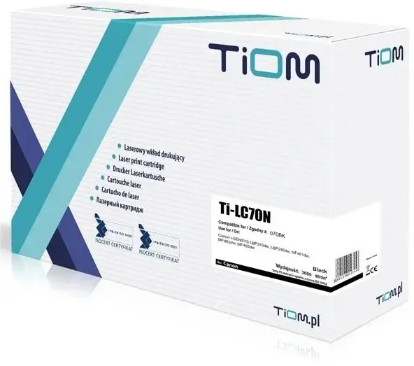 Tiom lāzera tonera kasetne Canon 070BK
