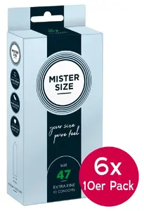 Mister Size 47mm 6x pack of 10