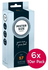 Mister Size 57mm 6x pack of 10