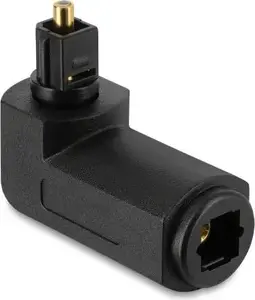 Delock TOSLINK Adapter Stecker auf Buchse, 90° gewinkelt und 360° drehbar (84597)