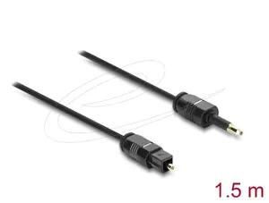 DeLOCK 88065 audio kabelis 1,5 m Toslink Mini-TOSLINK Melns