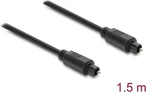Delock TOSLINK Kabel Stecker auf Stecker, Ø 4 mm, 1,5 m, schwarz (90924)