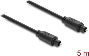 Delock TOSLINK Kabel Stecker auf Stecker, Ø 4 mm, 5 m, schwarz (90927)