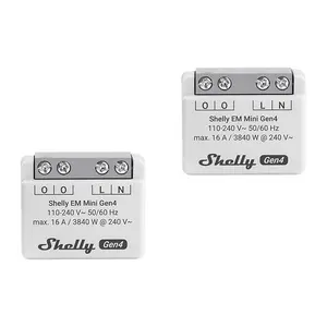Умный счетчик электроэнергии Shelly EM Mini Gen4, комплект из 2 штук