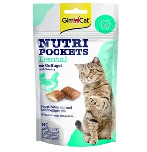 Лакомство для кошек GimCat Nutri Pockets Dental с птицей 60г
