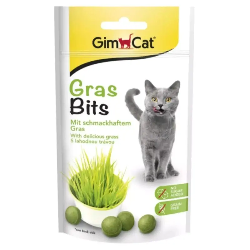 GimCat GrasBits kārums kaķiem ar zāli