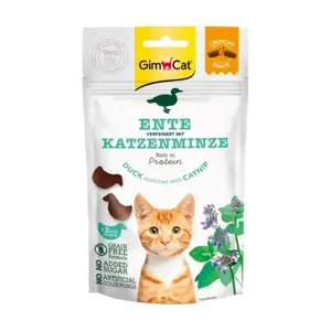 Лакомство для кошек GimCat Crunchy Snacks с уткой и кошачьей мятой 50 г