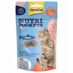 GimCat Nutri Pockets Salmon Cat Treats 60g