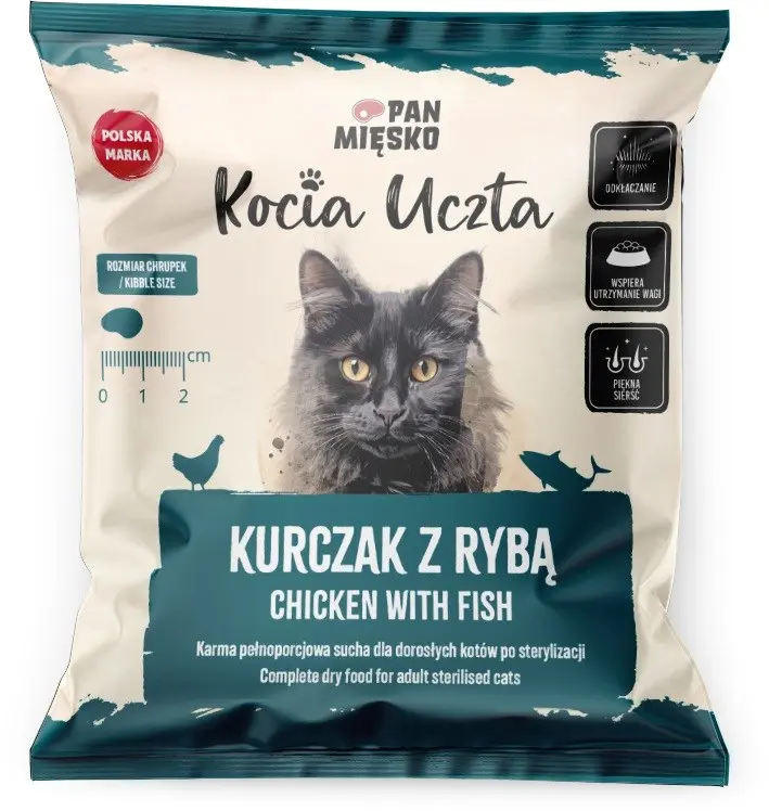 Pan Mięsko Kocia Uczta sausā barība