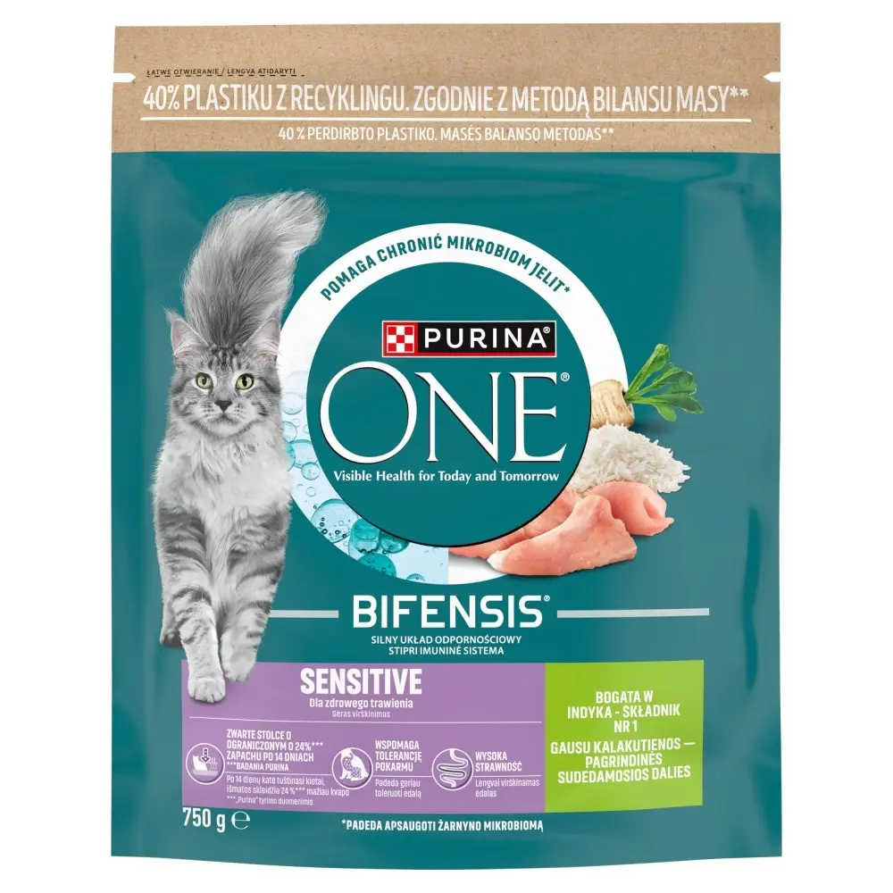 Sausā kaķu barība Purina ONE Sensitive