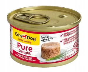 GimCat Pure Delight Wet Cat Food with Tuna and Beef 85g