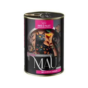 Dolina Noteci MAU Sterilised Wet Cat Food Goose with Rabbit and Raspberries 400g