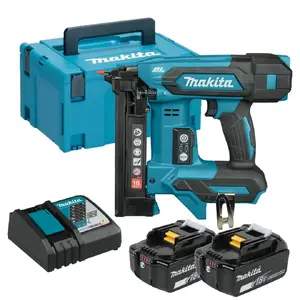 Аккумуляторный степлер Makita DST630RFJ 18В для скоб 9,5-38 мм с 2 аккумуляторами 3,0 Ач
