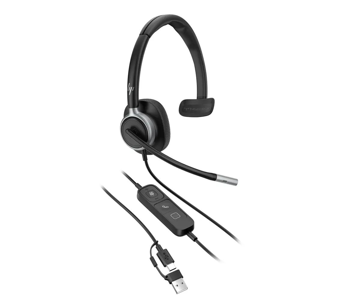 HP Poly Mission 615 Monaural USB Wired Headset C01C3AA Photo 2