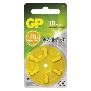 GP HEARING AID BATTERY ZA10F 6BL