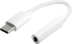 Transmedia MA 10L Audio Adapter Cable 3.5mm Male to USB Type-C Female White